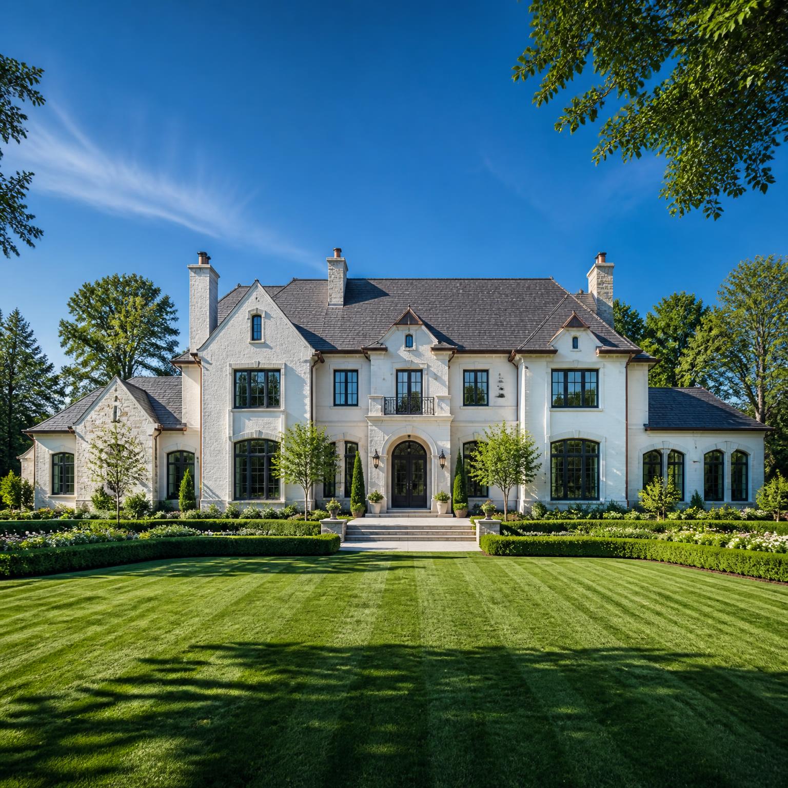 A sunlit luxury estate at the centre of the marketing campaign
